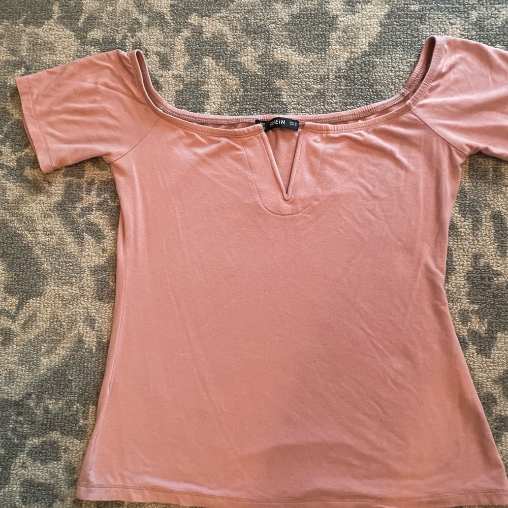 Elegant Off-Shoulder Pink Top